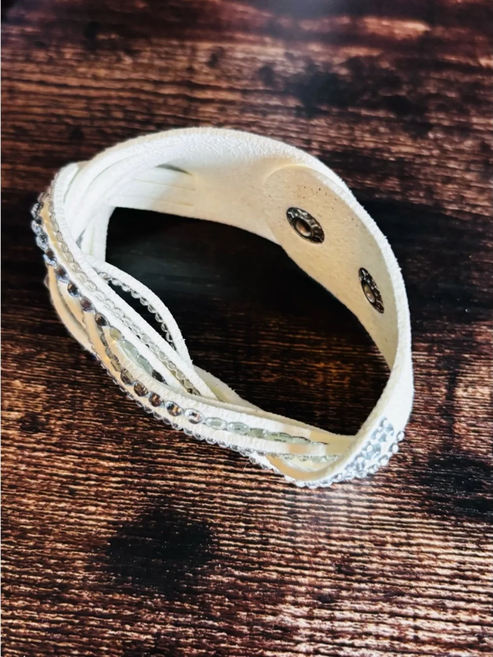 Crystal Wrap Bracelet - White Rhinestone‎ Accent